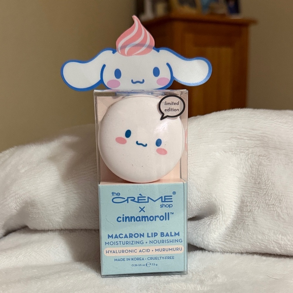The Crème Shop x Cinnamoroll Macaron Lip Balm Limited Edition- Peach Mousse
